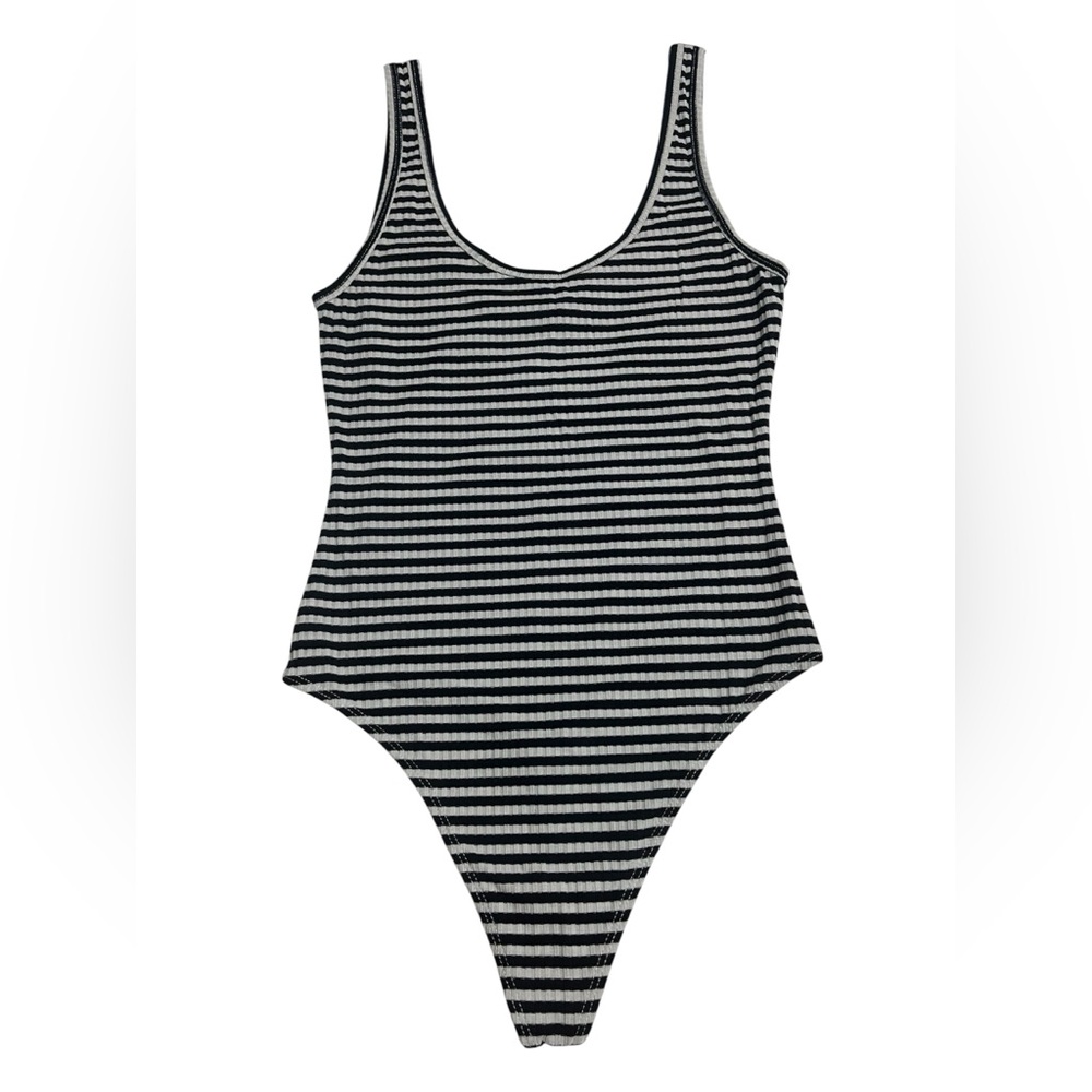 Wilfred Blue(dark blue) and White Striped Bodysuit